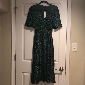 NWT Emerald Green Polka Dot Dress